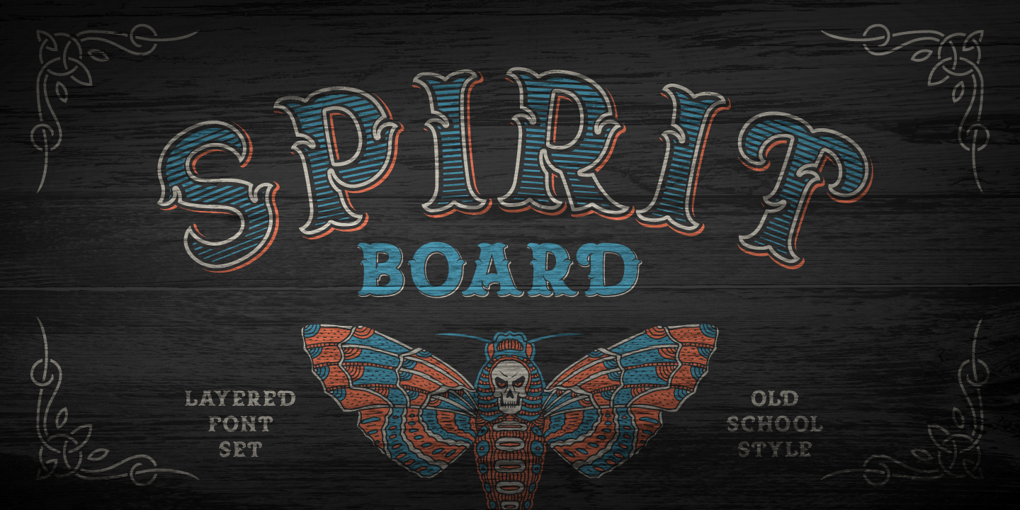 Schriftart Spirit Board